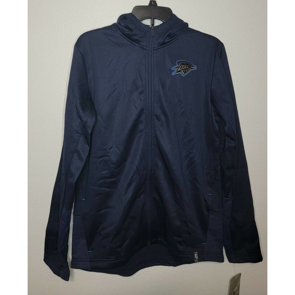 OKC Thunder NBA Basketball Full Zip Hoodie Size Kids XL Youth Blackout Durant OK